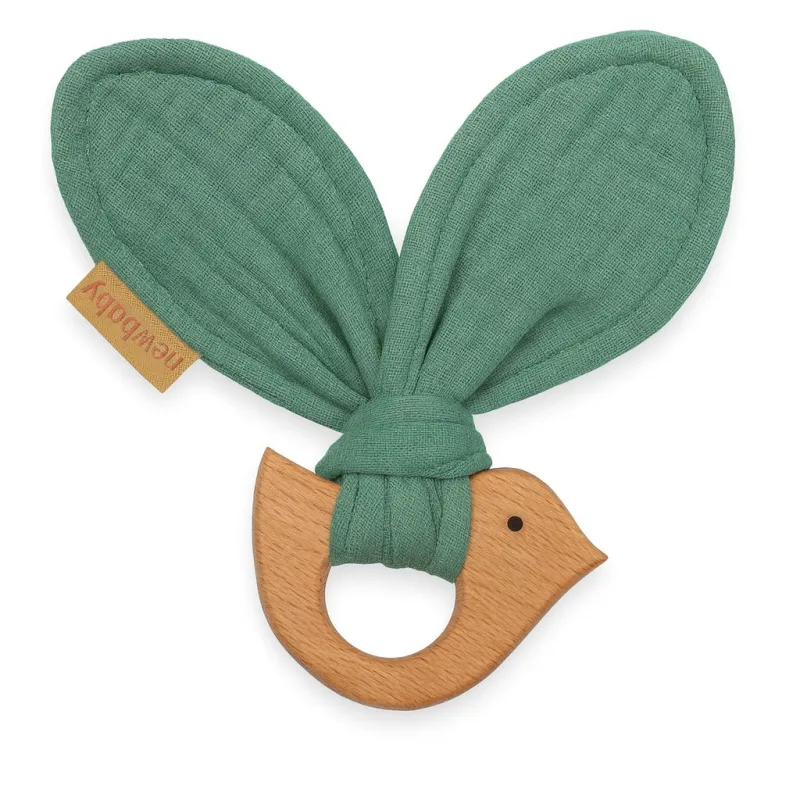 Detské hryzátko s vtáčikom New Baby Bird mint