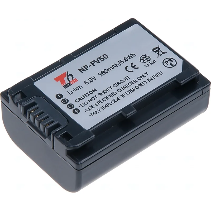 Batéria T6 Power Sony NP-FV50, NP-FV30, 1030mAh, 7Wh, sivá VCSO0053