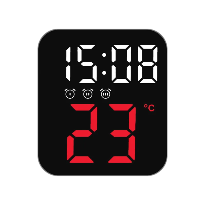 JVD Designový digitální budík do sítě s červenými číslicemi JVD SB8015.1