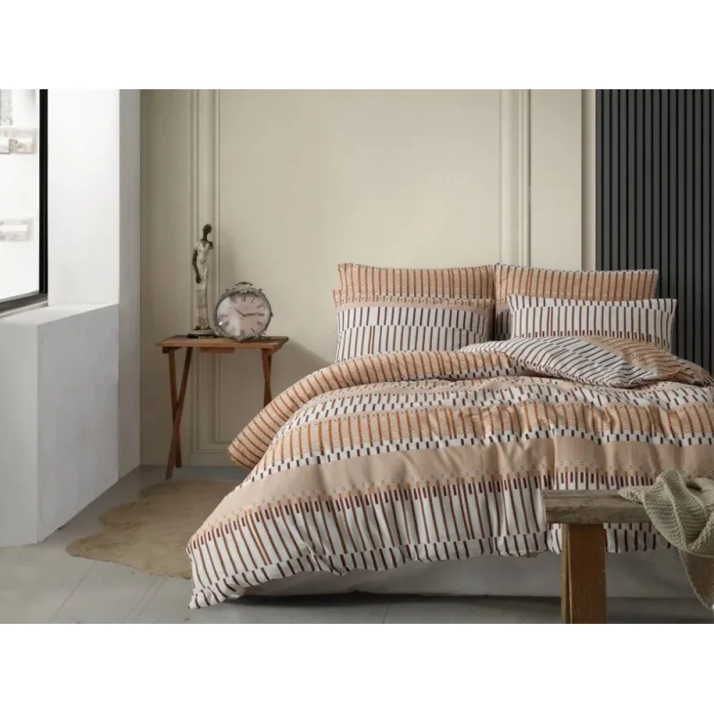 Bavlnené obliečky Miranda hnedá 70x90 cm