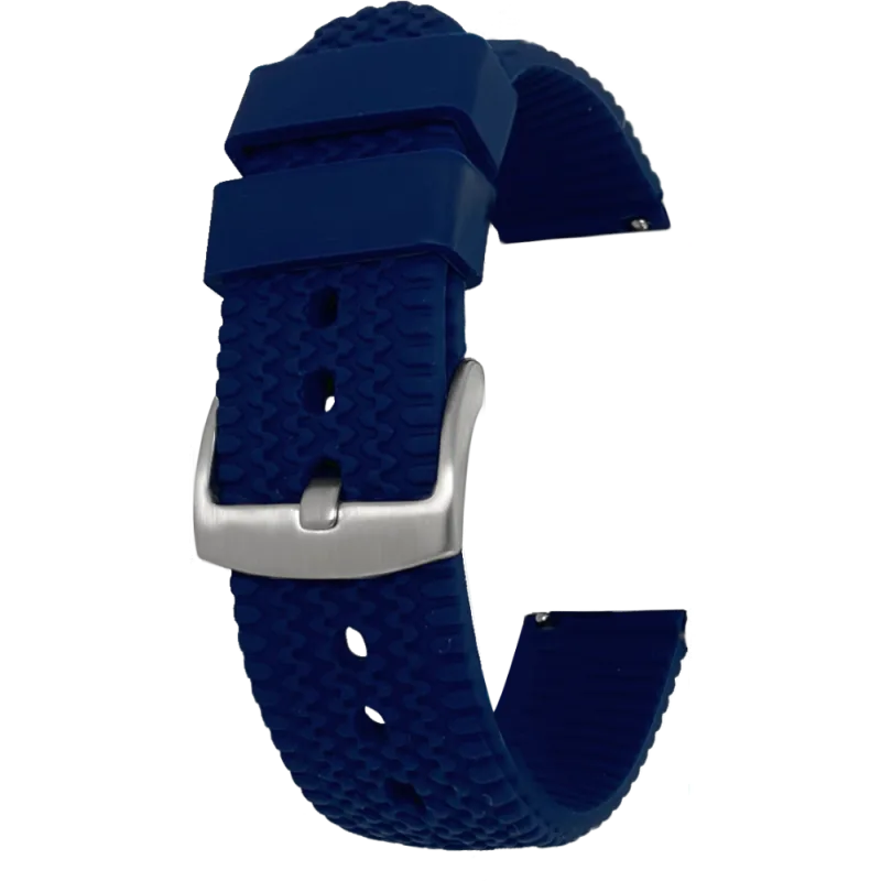 LAVVU Modrý strukturovaný silikonový řemínek na hodinky - 20 LS01L20