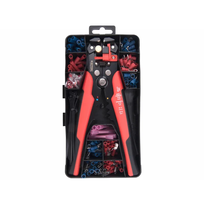 Kliešte krimpovacie pre káble 0,2-6,0mm2, sada 231ks, EXTOL PREMIUM