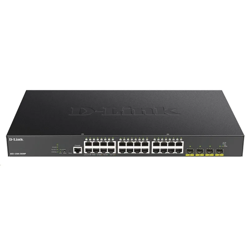 BAZAR - D-Link DGS-1250-28XMP 28-port Gigabit Smart PoE Switch, 24x GbE…
