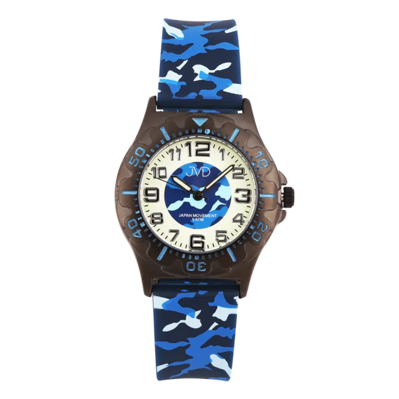 JVD Náramkové dětské chlapecké maskáčové sportovní hodinky JVD JZ8005.2