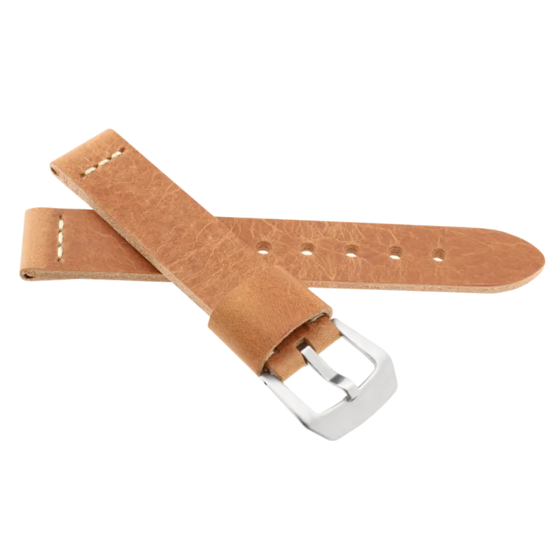 JVD Kožený unisex hnědý řemínek na hodinky R41110/22