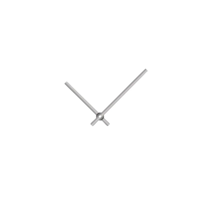 Stříbrné rovné hliníkové ručičky na hodiny 90 mm | 65 mm APH02AS