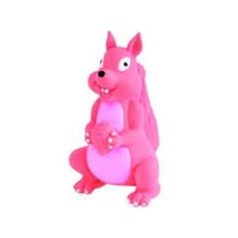 Hračka pes - veverka latex 15 cm