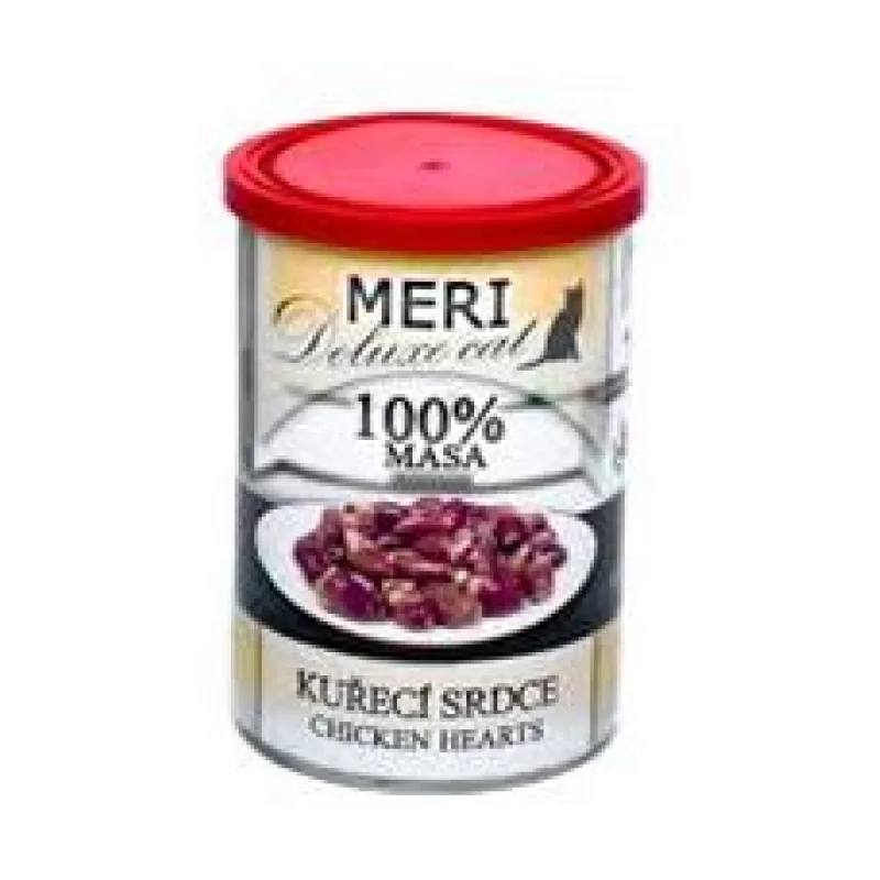 MERI Deluxe Cat kuřecí srdce, konzerva 400g