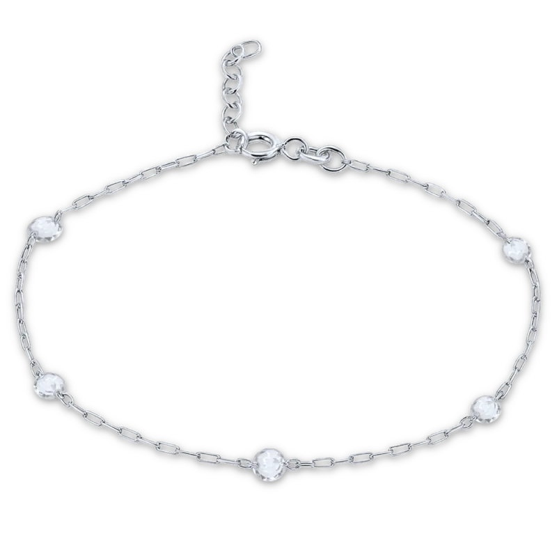 MINET Elegantní náramek z bílého zlata kulička Au 585/1000 0,80g JMG0342WSB16