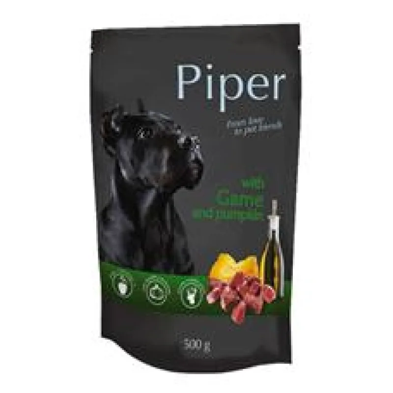 PIPER se zvěřinou a dýní, kapsička pro psy 500g