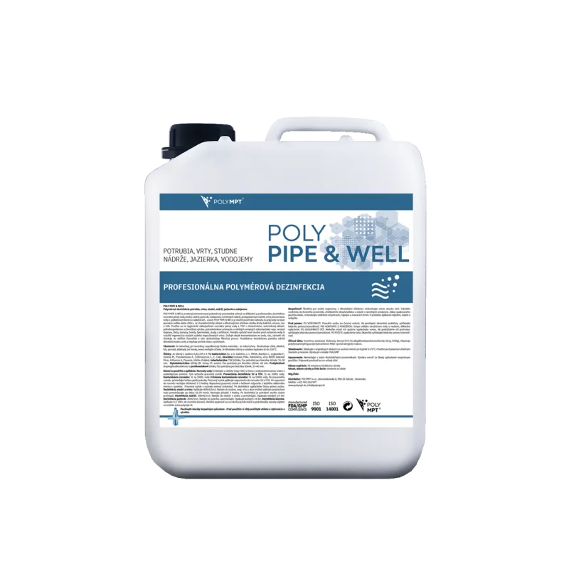 POLY PIPE & WELL - dezinfekcia studne a nádrží bez chlóru
