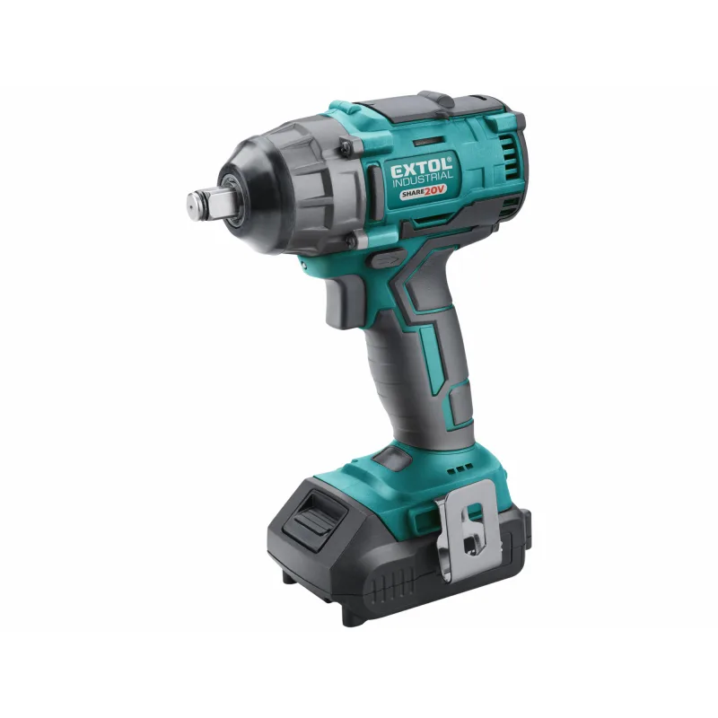 Uťahovač rázový aku Share20V, 1x 2Ah, 250Nm, bezuhlíkový motor, EXTOL INDUSTRIAL