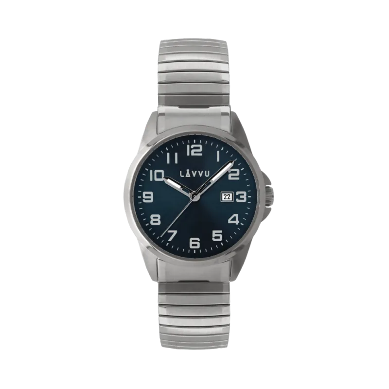 LAVVU Pánské pružné hodinky STOCKHOLM Big Blue LWM0021