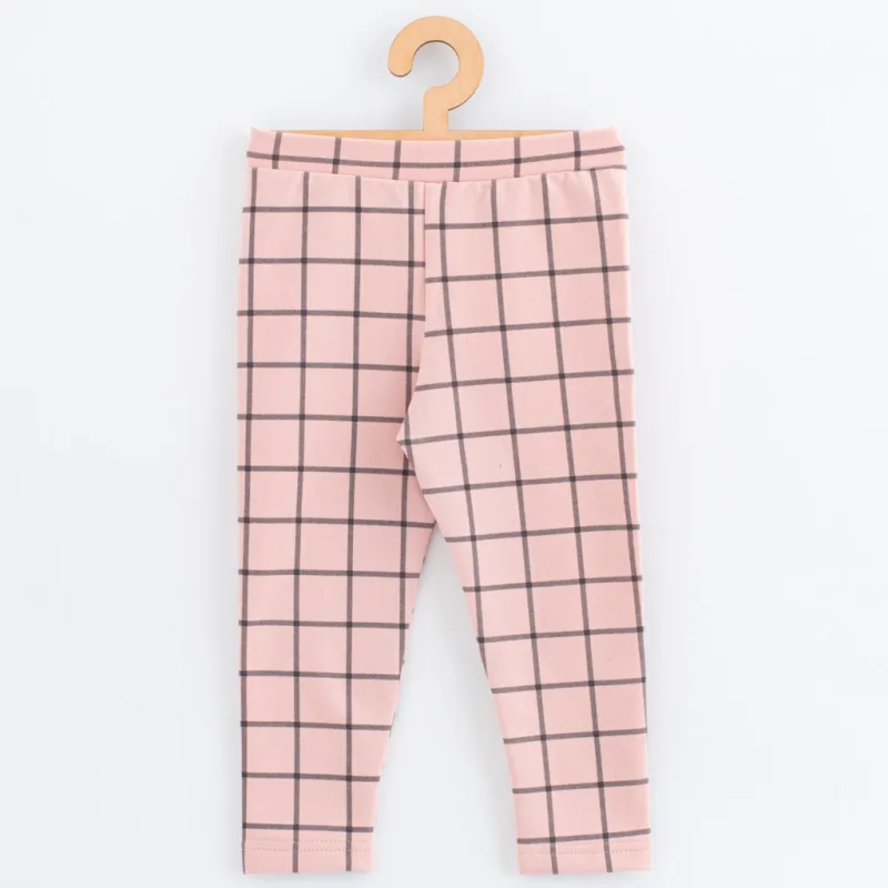 Detské legíny z teplákoviny New Baby Kindergarten pink
