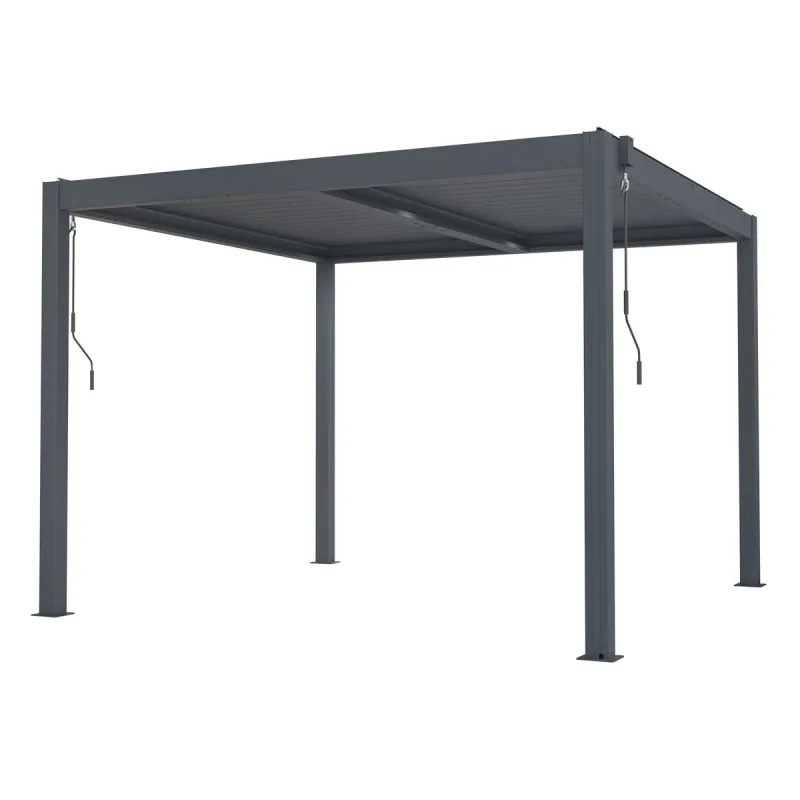 Bioklimatická pergola G21 Austin 3x3 m, antracitová hliníková