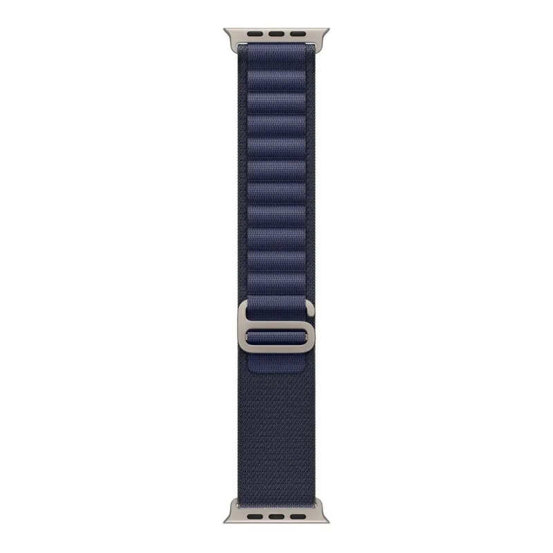 Apple Watch 49mm Navy Alpine Loop - Small - Natural Titanium Finish…