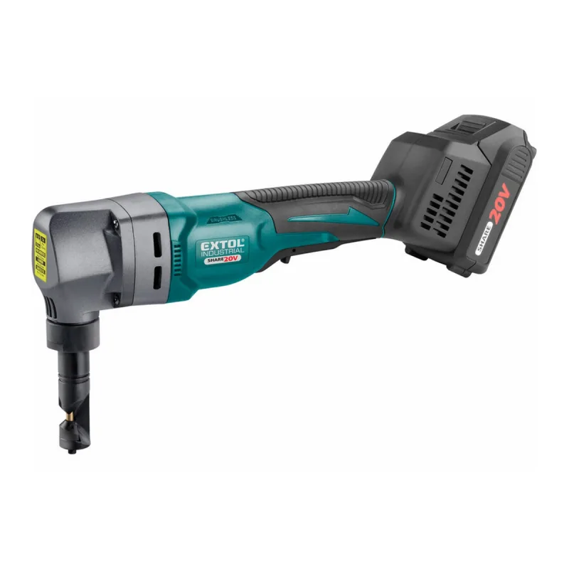 Nožnice na plech vystrihovacie aku Share20V, 1x 2Ah, max. 2,5mm, bezuhlíkový motor, EXTOL INDUSTRIAL