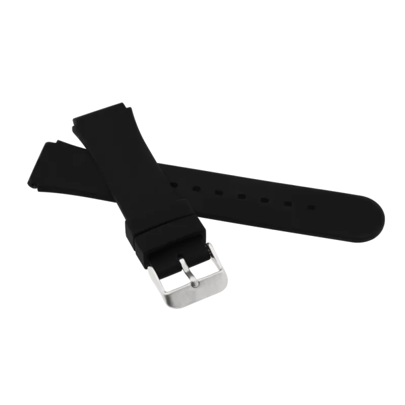 JVD Pánský černý silikonový řemínek na hodinky RP 120/18