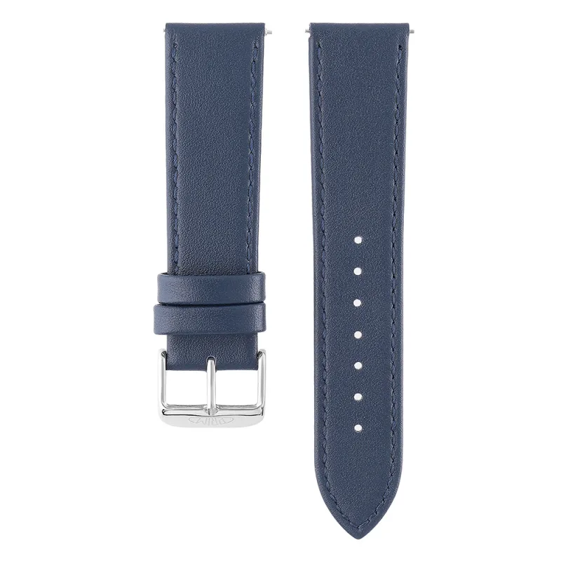 MPM Unisex kožený řemínek na hodinky RB.15894 (22 mm) - tmavě modrý RB.15894.2220.3232.L1