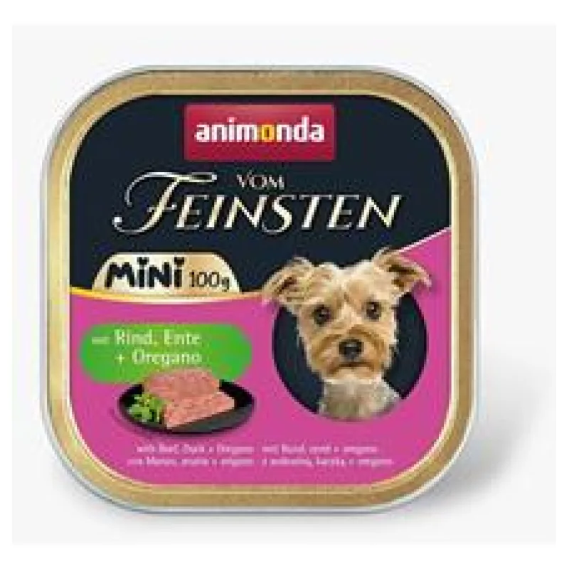 ANIMONDA paštika Vom Feinsten MINI - hovězí, kachna, oregáno pro psy 100g