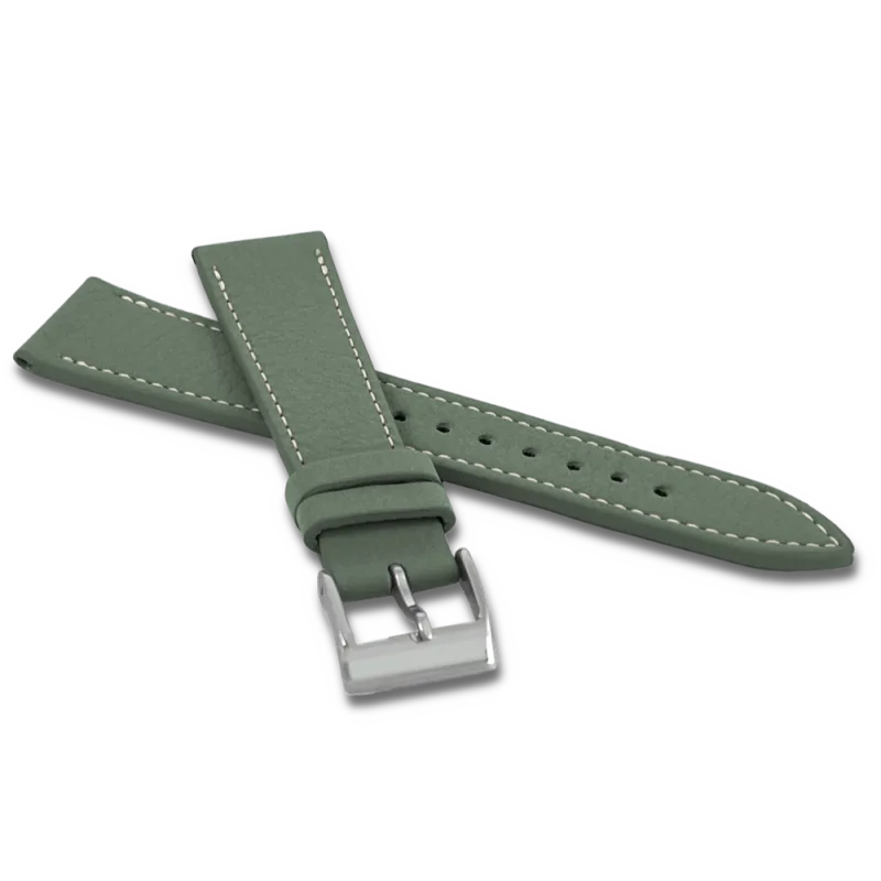 LAVVU Zelený voděodolný řemínek DAVINCI z luxusní kůže Top Grain - 18 LSAAG18