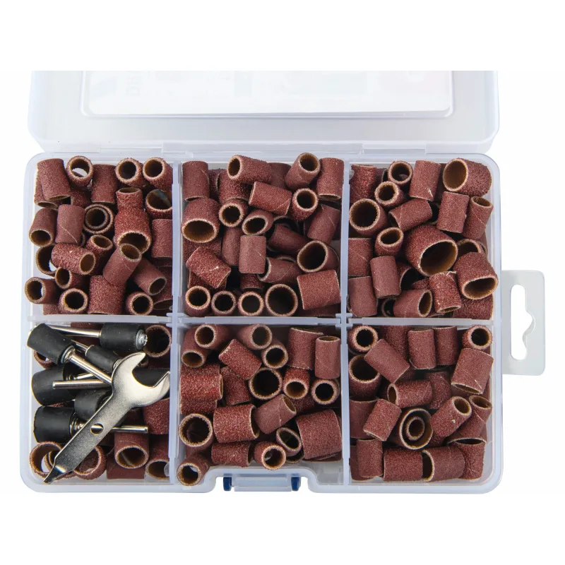 Sada brúsnych valcov pre priamu brúsku, 350ks, zrnitosť 80/120/240, EXTOL PREMIUM