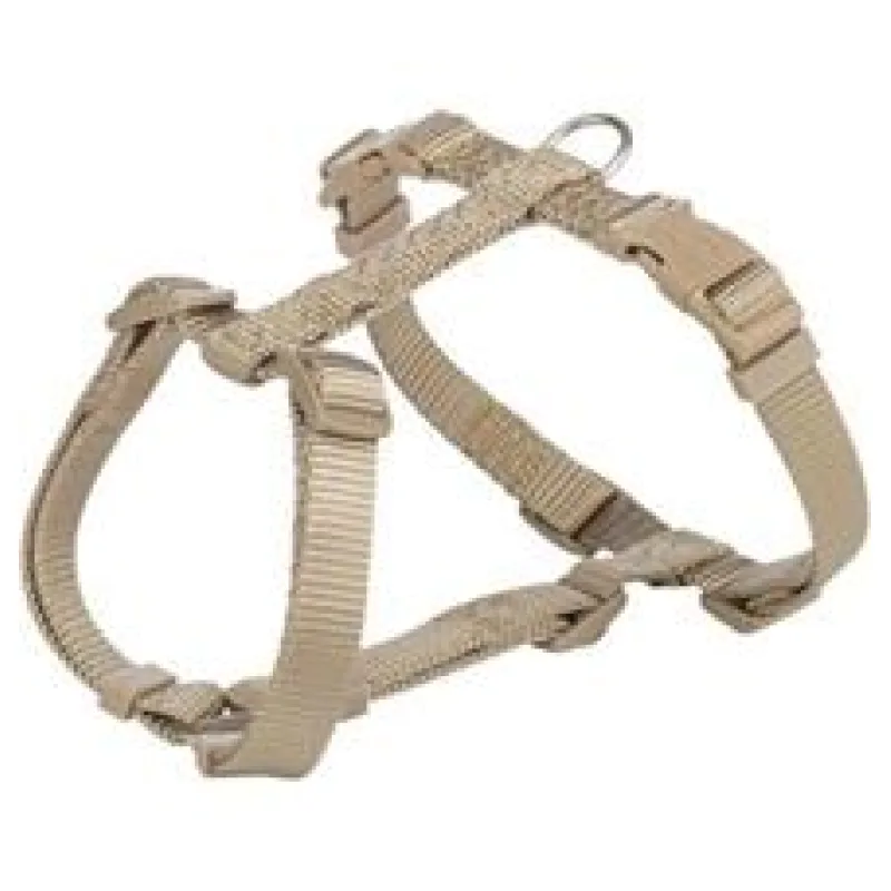 H-postroj PREMIUM, písková S-M:hruď:42-60cm/15mm