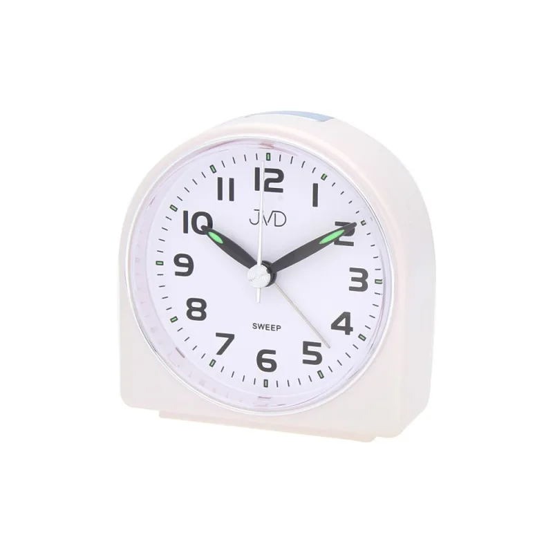 Tichý netikající moderní analogový budík JVD SRP902.1 - bílý