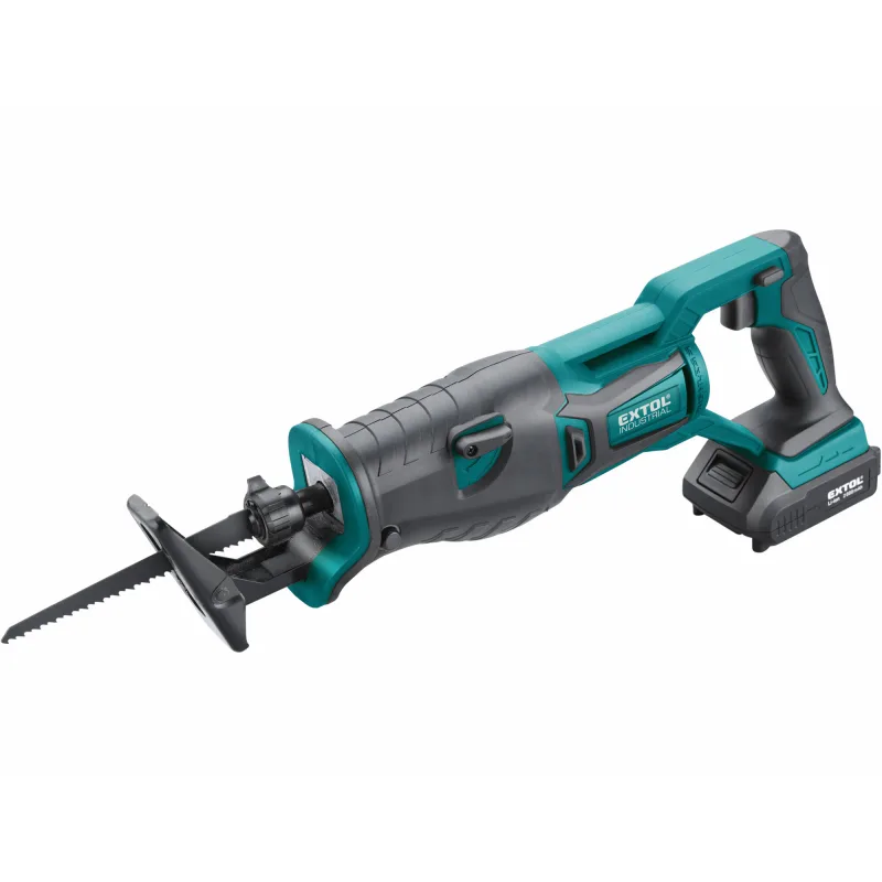 Chvostová píla aku Share20V, 1x 2Ah, zdvih 25,4mm, bezuhlíkový motor, EXTOL INDUSTRIAL