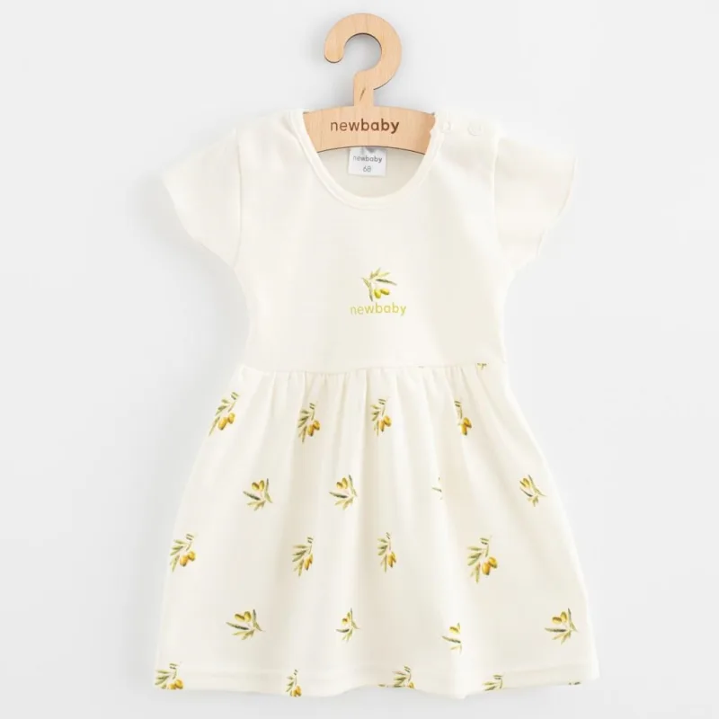 Dojčenské šaty z organickej bavlny s krátkym rukávom New Baby Olivy