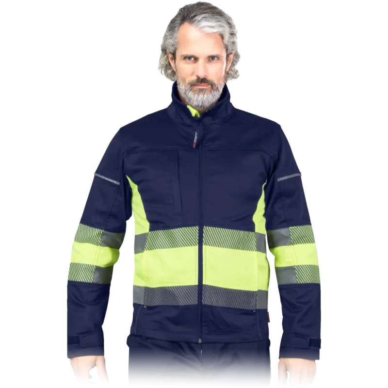 Reis BAX GY elastická mikina modrá/žltá