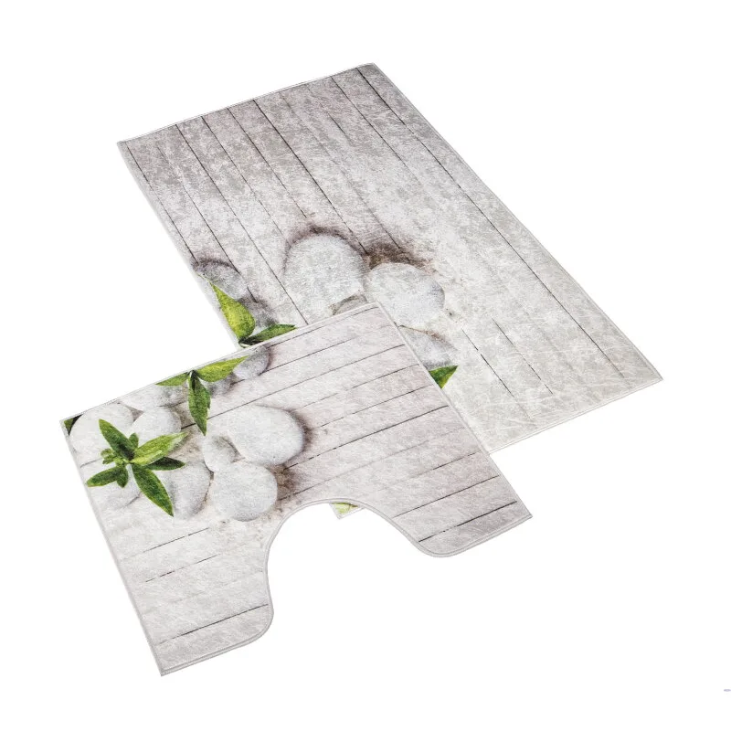 Kúpeľňová sada predložiek 3D Jadran 60x100+60x50cm