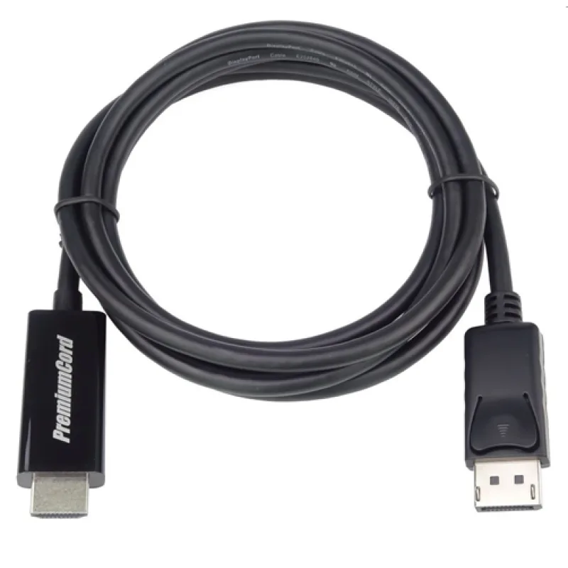 PremiumCord DisplayPort 1.2 na HDMI 2.0 kábel pre rozlíšenie 4Kx2K@60Hz,…