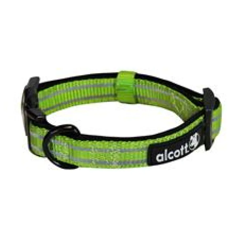 Alcott reflexní obojek pro psy, Adventure, zelený velikost L
