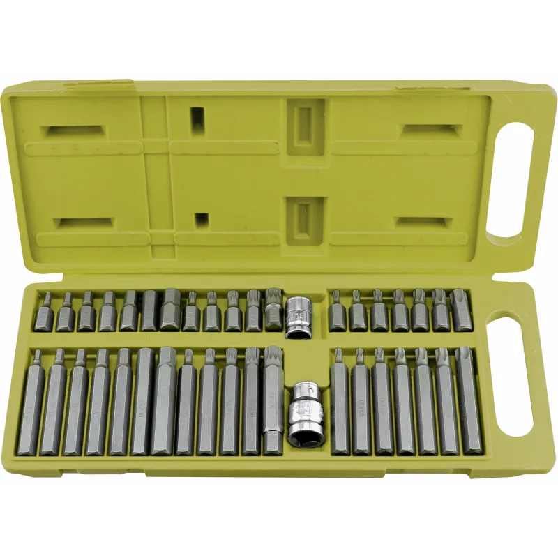 Sada bitov zástrčné a predĺžené hlavice a adapter, 40-dielna, CrV, EXTOL CRAFT