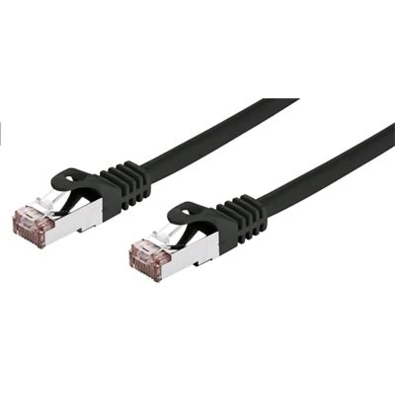 Kábel C-TECH patchcord Cat6, FTP, čierny, 2m CB-PP6F-2BK