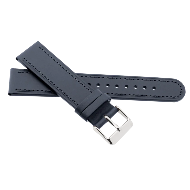 JVD Kožený unisex černý řemínek na hodinky R41609/16