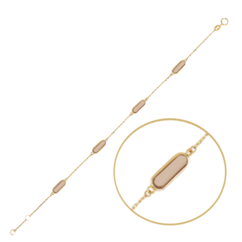 MINET Zlatý náramek s kameny Au 585/1000 1,65g JMG0156BGB19