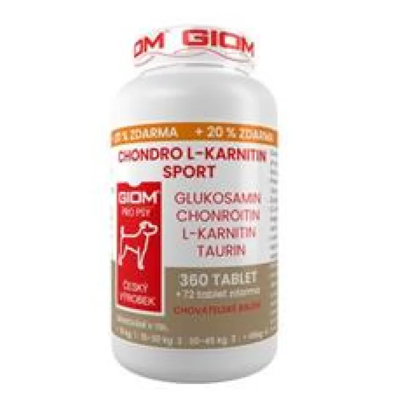 Giom pes Chondro L-karnitin SPORT 60 tbl+25% zdarma