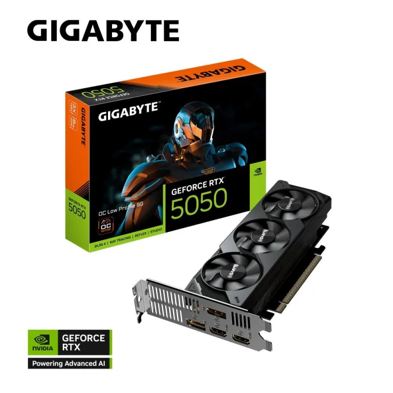 GIGABYTE VGA NVIDIA GeForce RTX 5050 Low Profile OC 8G, 8G GDDR6, 2xDP,…