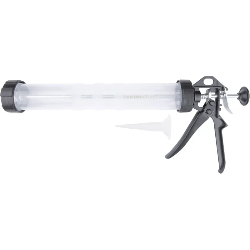 Pištoľ na tmel zatvorená transparentná, 375mm, 700ml, EXTOL CRAFT