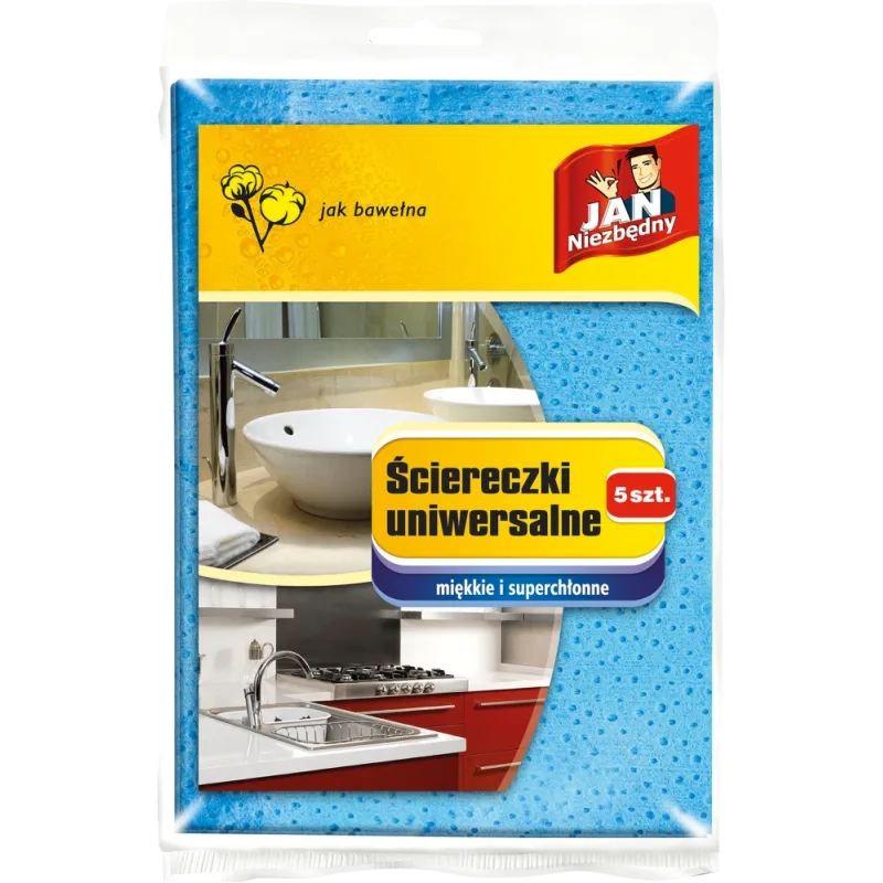 Jan Niezbedny Univerzálna bavlnená utierka 5 ks modrá