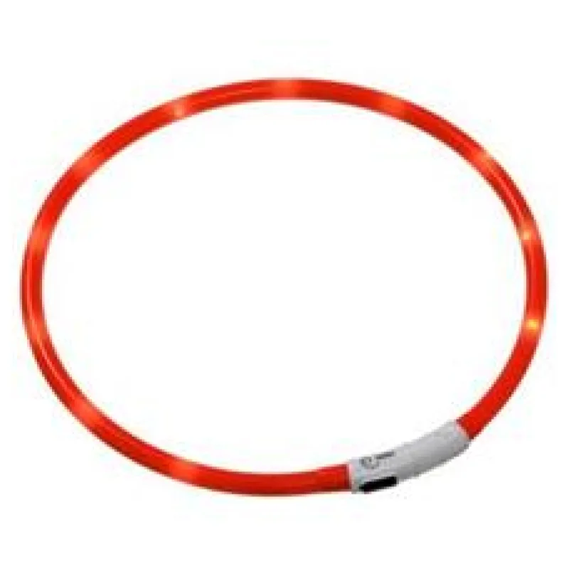 Karlie LED světelný obojek oranžový obvod 20-75cm