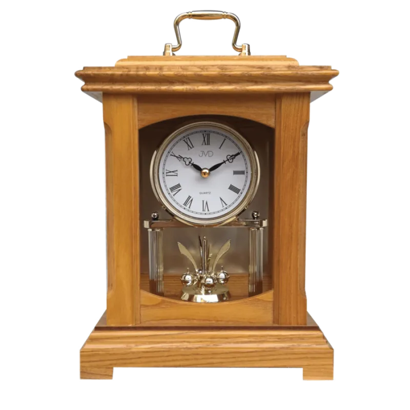 Dřevěné stolní hodiny JVD HS3007.2 (s točitými ročkami)