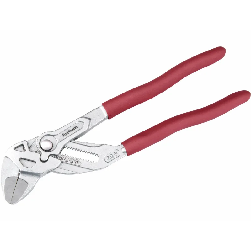 Kliešťový kľúč s hladkými čeľusťami, 260mm, CrV, poniklovaný, FORTUM