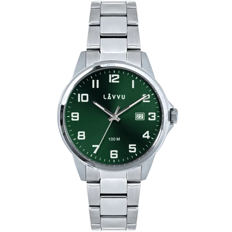 LAVVU Stylové pánské hodinky HAMRE Green 100M LWM0282