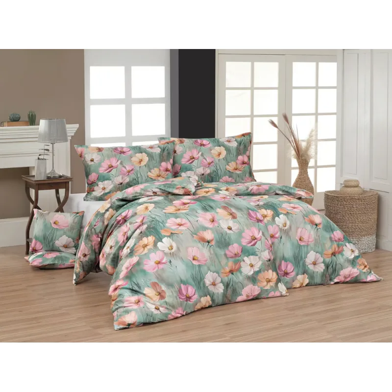 Posteľné obliečky Bavlnený satén Digitál Azuel 140x200/70x90 cm