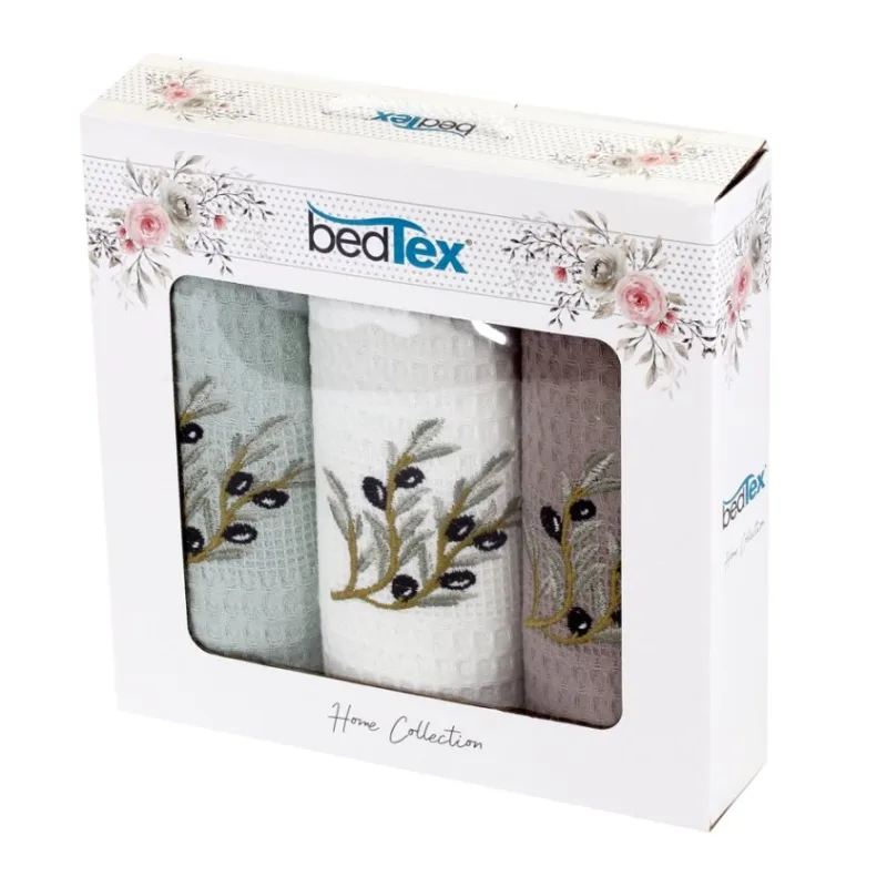 Darčeková sada Vaflových utierok 3 ks Olivová ratolest