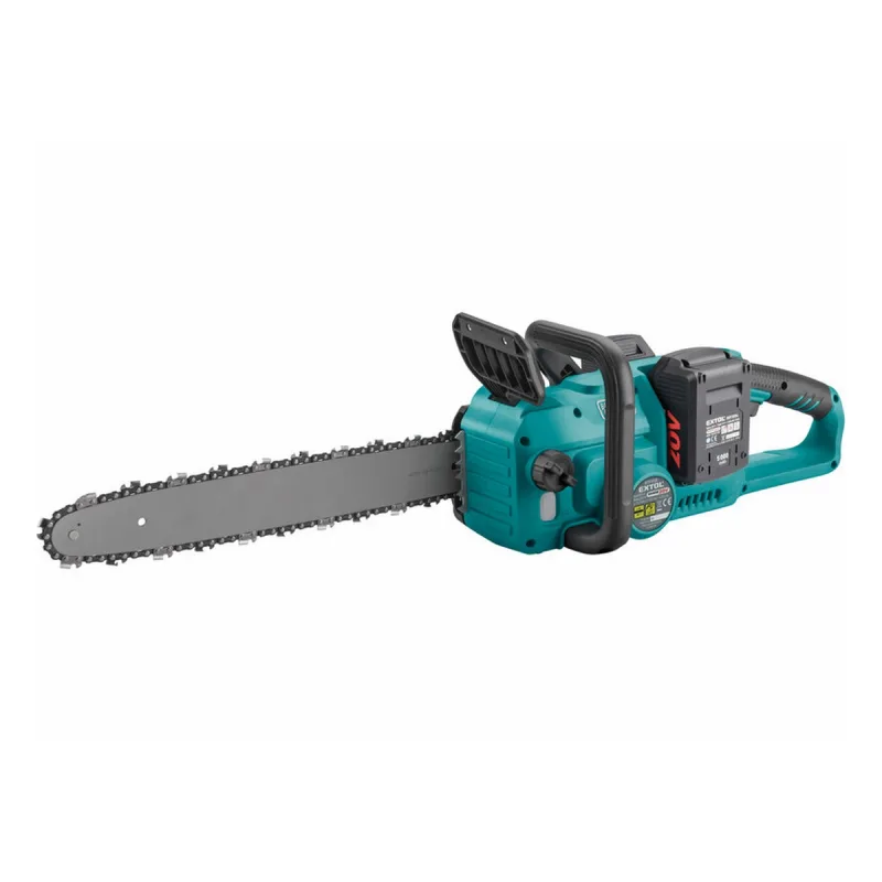Píla reťazová Share20V, 2x 4Ah, čepeľ 455mm, bezuhlíkový motor, EXTOL INDUSTRIAL