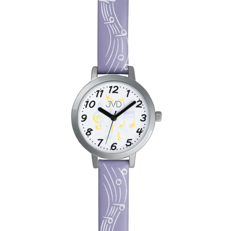 JVD Dětské dívčí hudební hodinky s notami JVD J7222.1 pro malé hudebníky